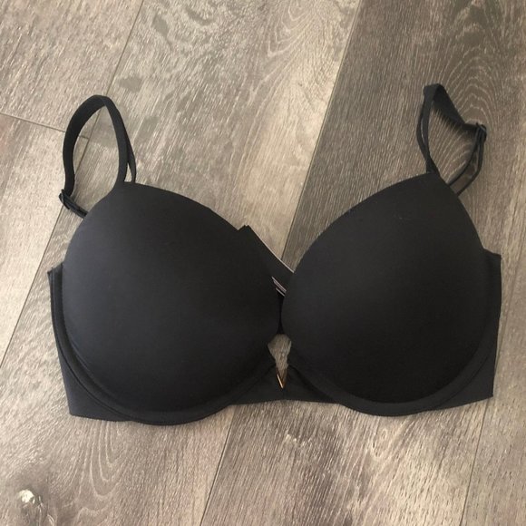 Victorias Secret VS Black Push Up Bra 32DD - Picture 2 of 12